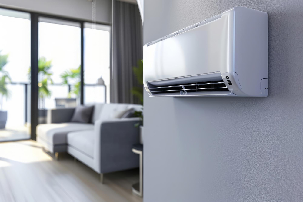 Montaż pompy ciepła i klimatyzacji w salonie - TOMEX systemy grzewcze